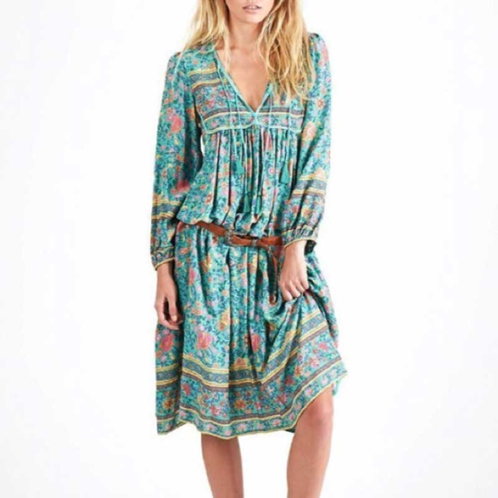 Spell Floral Blue and Pink Maxi Dress - Picture 6 of 11